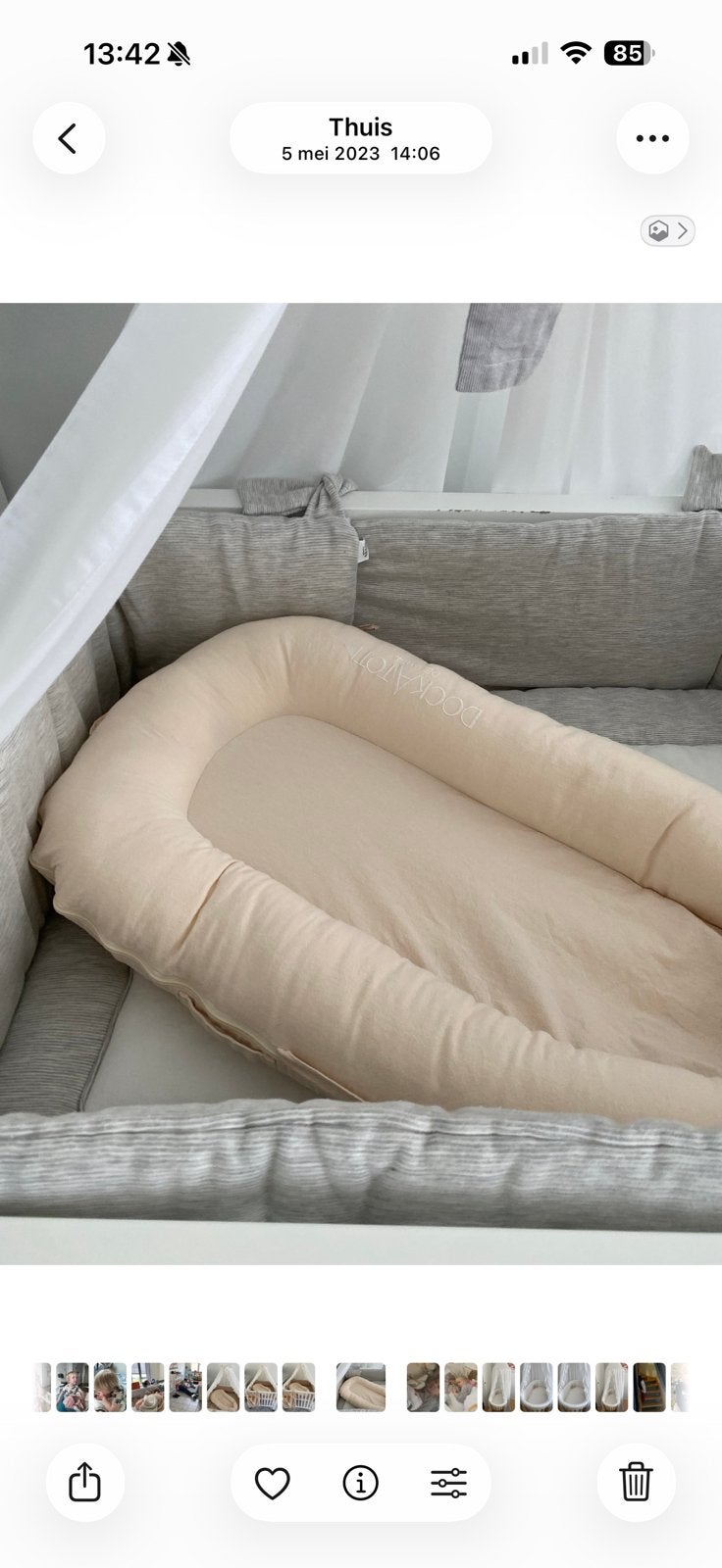 Babynestje Dockatot Deluxe, Ophalen of Verzenden, Gebruikt