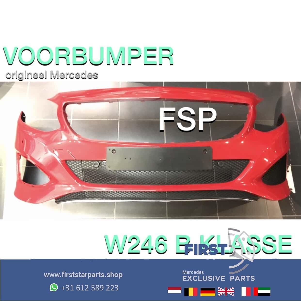 W242 W246 B Klasse VOORBUMPER FACELIFT ROOD origineel Merced, Auto-onderdelen, Gebruikt, -, Voor, Ophalen of Verzenden