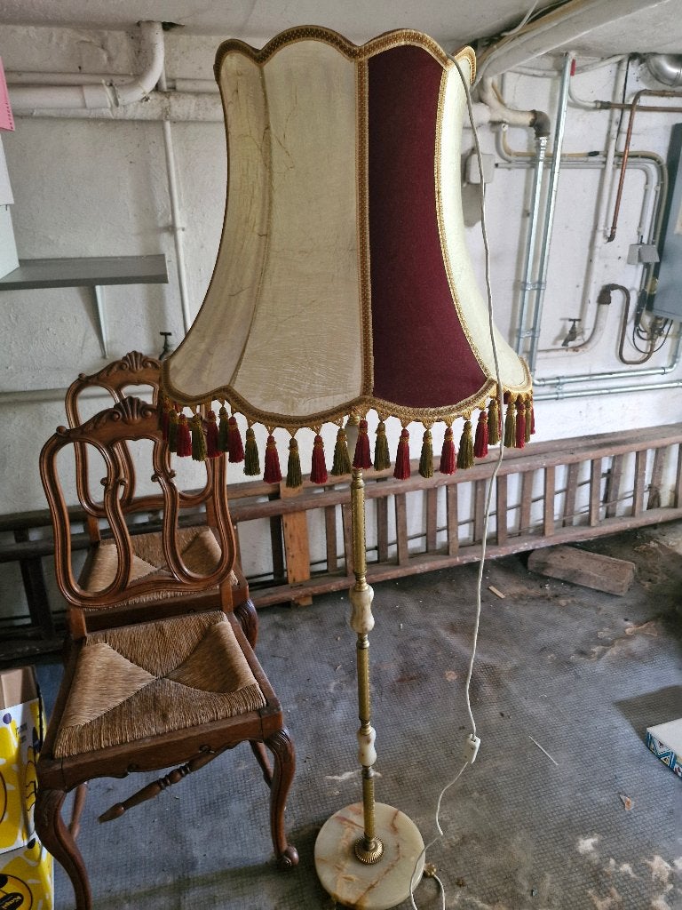Staande lamp op marmeren voet, Ophalen, Gebruikt, 150 tot 200 cm