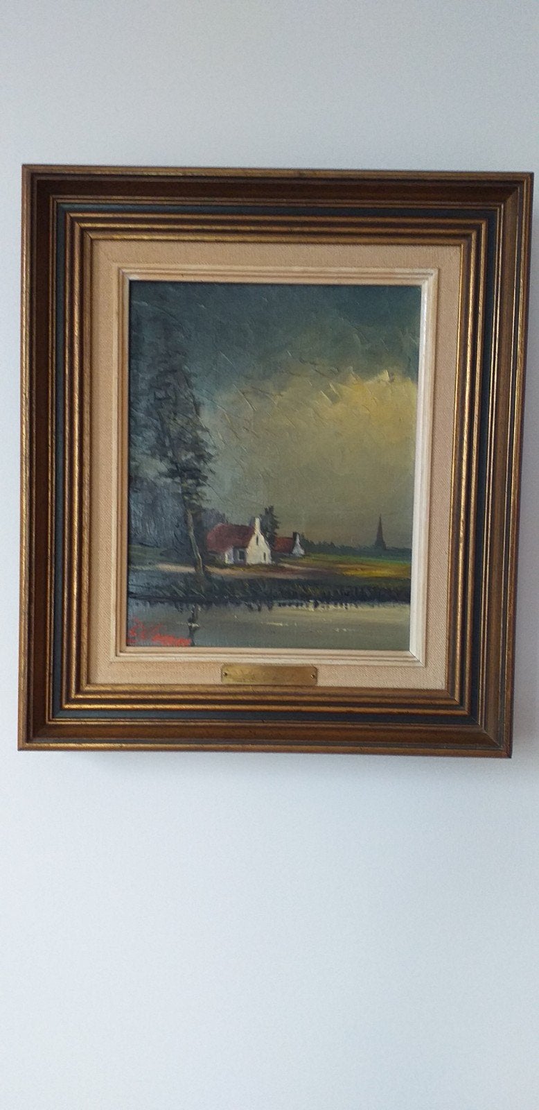 schilderij 'Zilverspiegeling' van Edgar Heirman., Antiek en Kunst, Kunst | Schilderijen | Klassiek, Ophalen