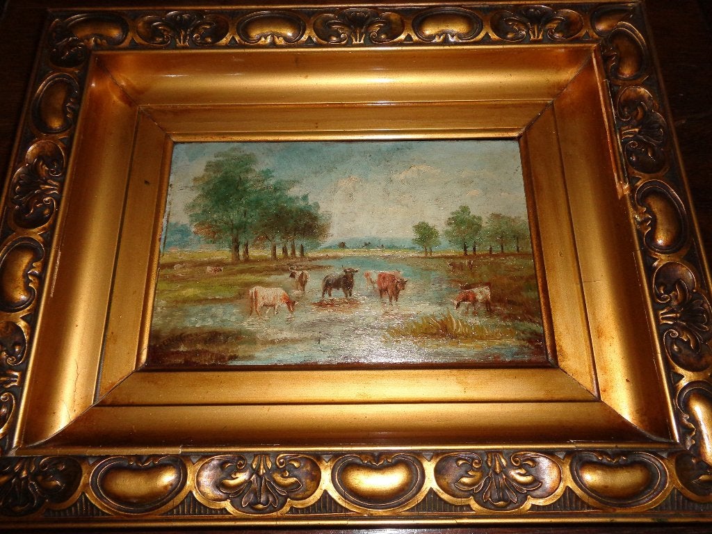 A.Declercq (1868)-Prachtig schilderij-Vermeld in ARTO, PIRON, Antiek en Kunst, Ophalen of Verzenden, Bijzondere lijst, Paneel