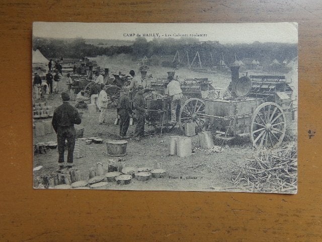 Pk Militaria, Camp de Mailly, les cuisines roulantes, Ophalen of Verzenden, 1920 tot 1940, Gelopen, Politiek en Historie