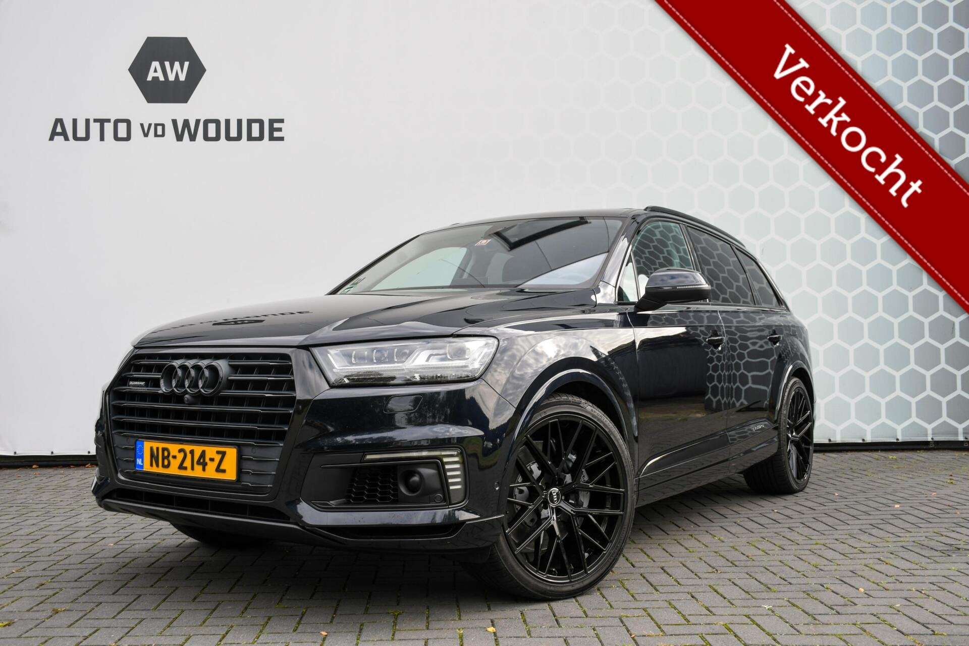 Audi Q7 3.0 TDI e-tron quattro Sport 360 camera Trekhaak NAP, Auto's, Automaat, Gebruikt, Blauw, 2420 kg