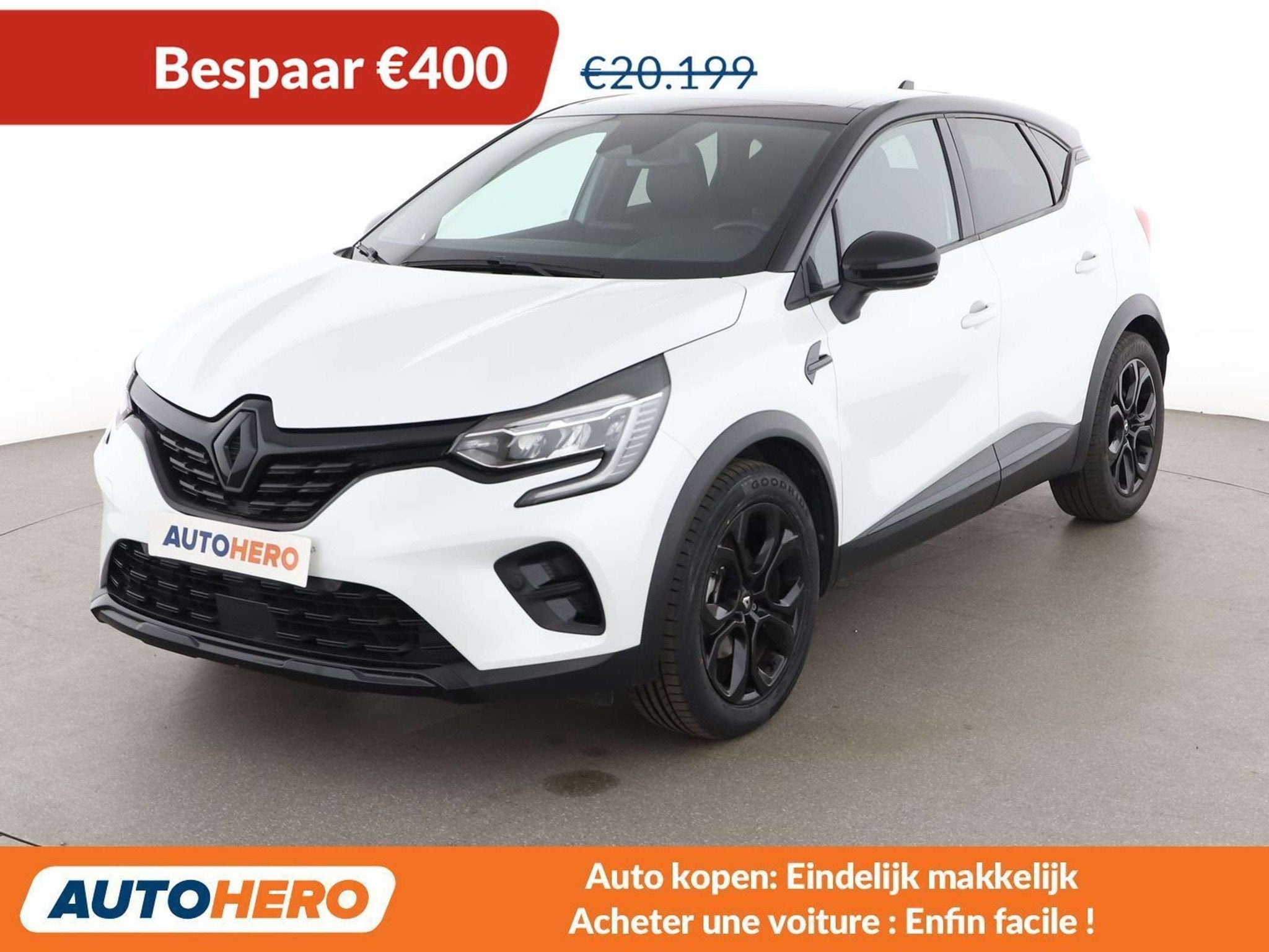 Renault Captur 1.6 Hybrid E-Tech Rive Gauche (bj 2023), Gebruikt, Wit, 105 kW, 5 zetels