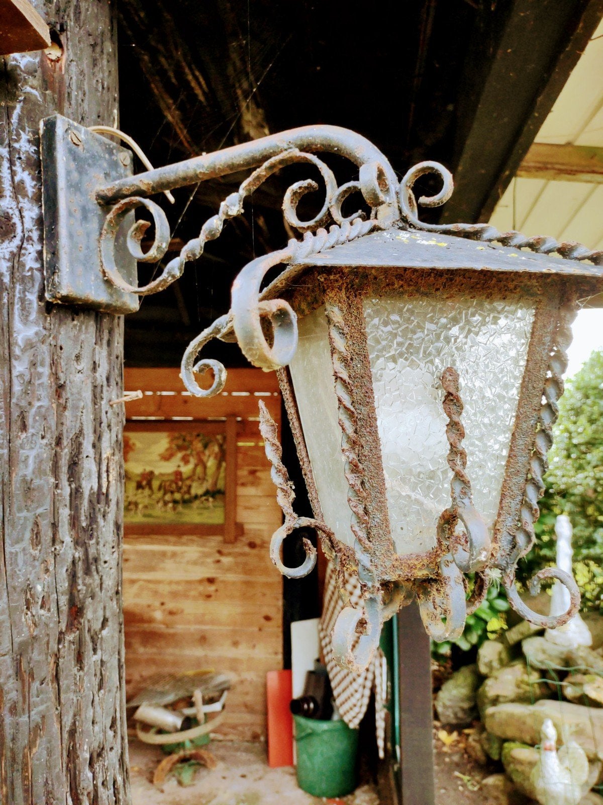 Smeedijzeren lamp., Ophalen, Gebruikt