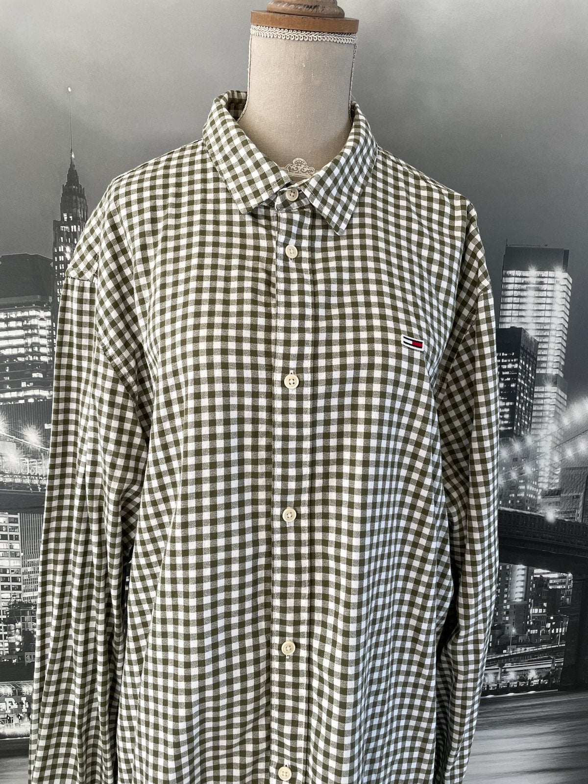 NIEUW Tommy Hilfiger hemd Regulare Fit gingham - XXL, Kleding | Heren, Overhemden, Verzenden, Nieuw, Groen, Overige halswijdtes