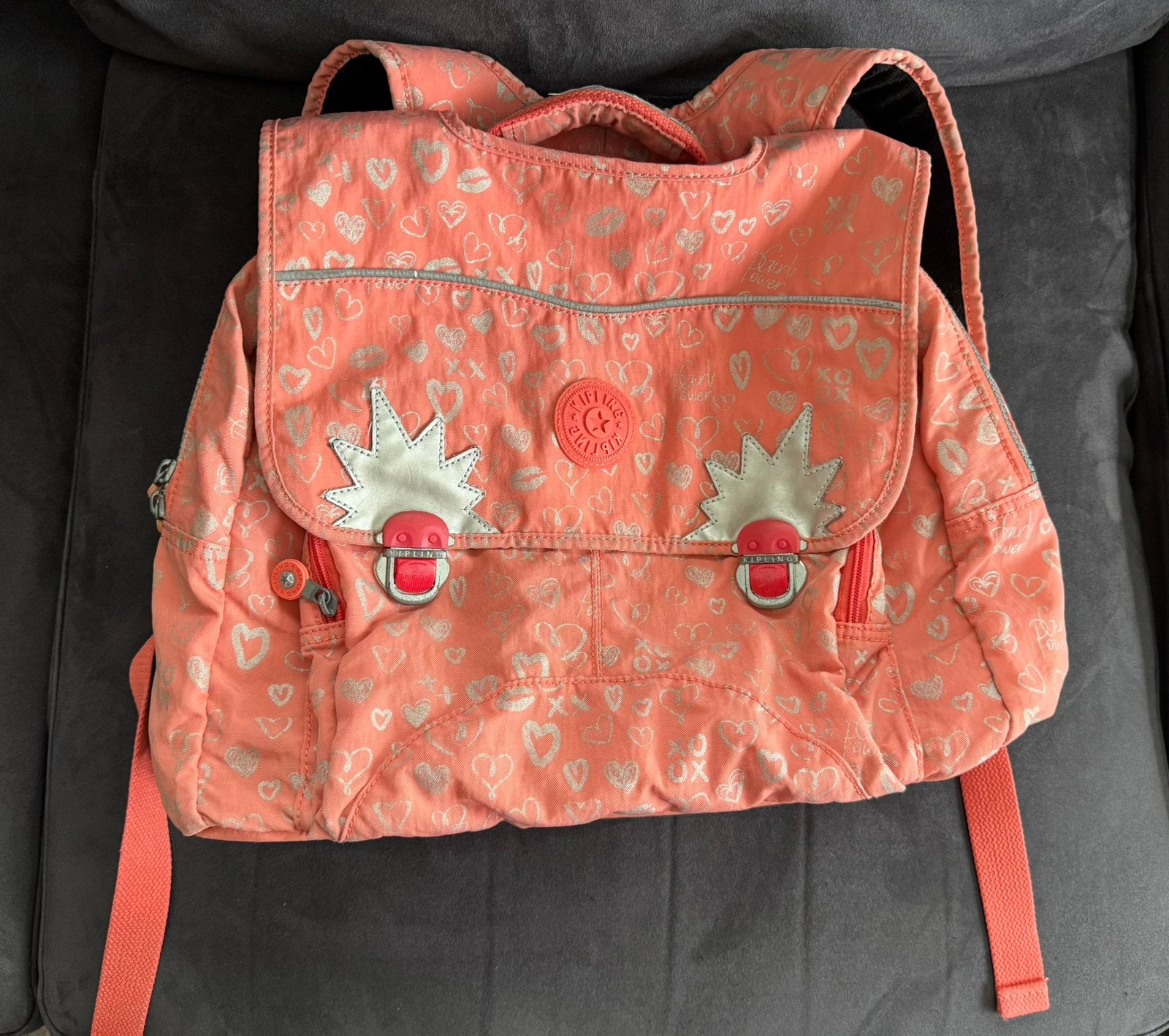 Kipling boekentas, Ophalen, Gebruikt, Oranje, Rugtas