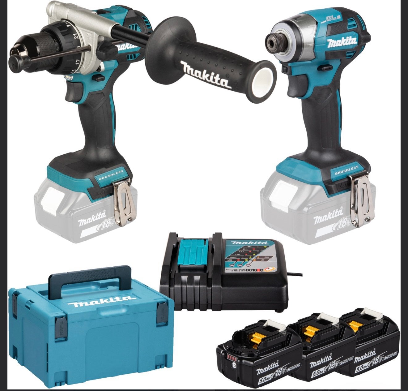 MAKITA DLX2549T3J 18V set met 3 batterijen- NIEUW, Doe-het-zelf en Bouw, Gereedschap | Boormachines, Ophalen