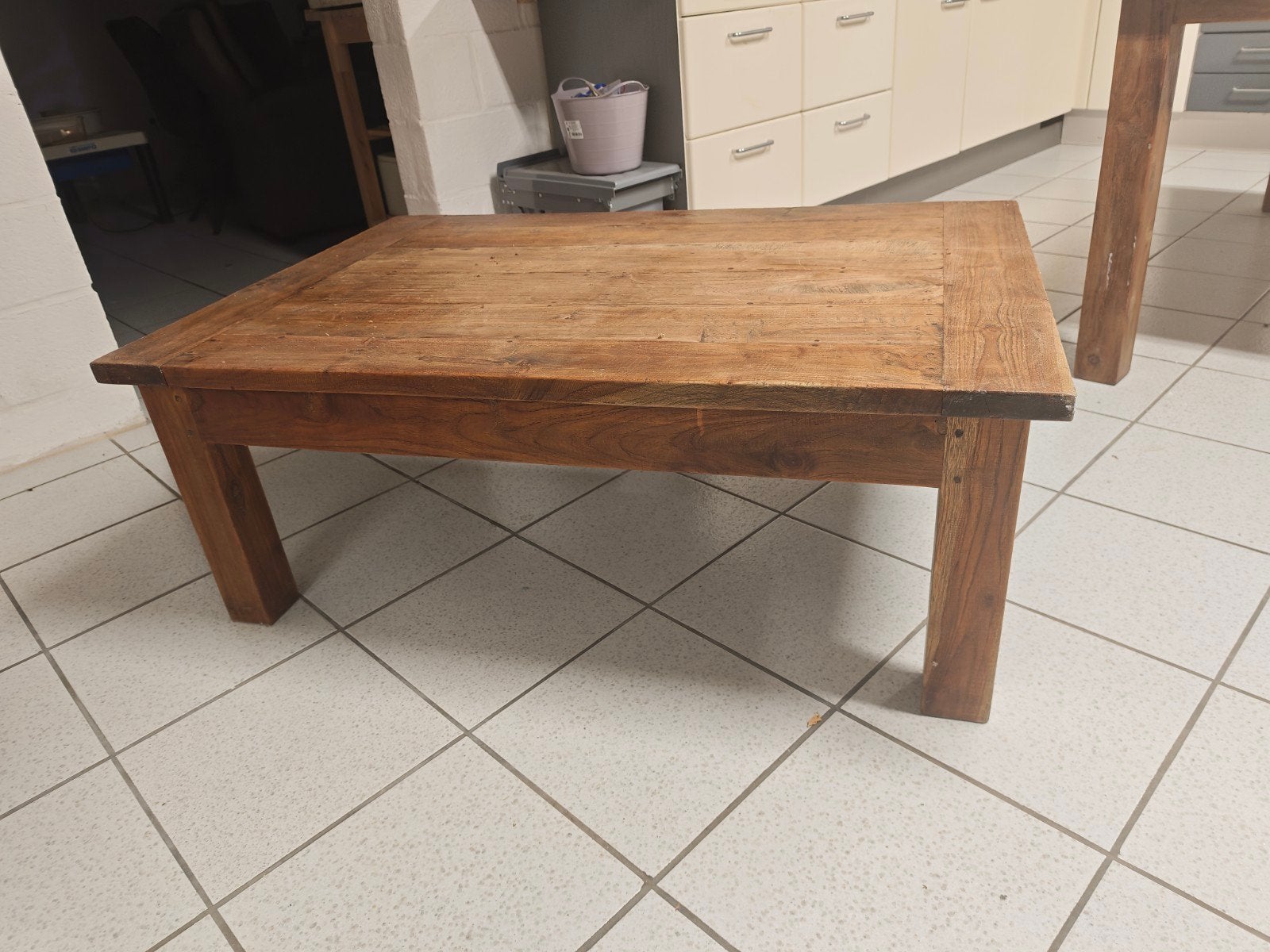 salontafel teakhout, Maison & Meubles, Enlèvement, Teck