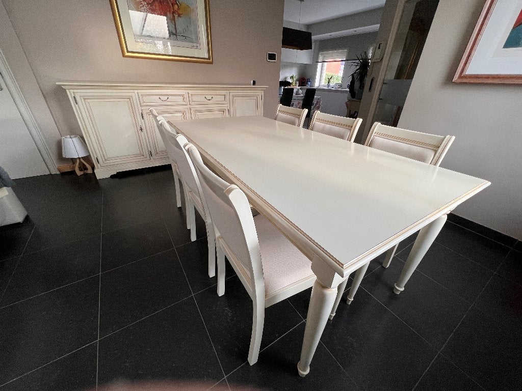 EETKAMER, Huis en Inrichting, Ophalen, Zo goed als nieuw, Rustiek, 4 tot 6 stoelen