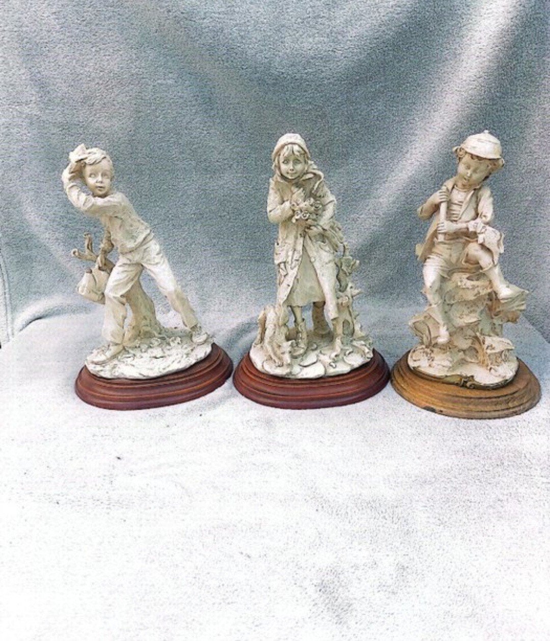 set van 3 vintage capodimonte beelden, Ophalen of Verzenden