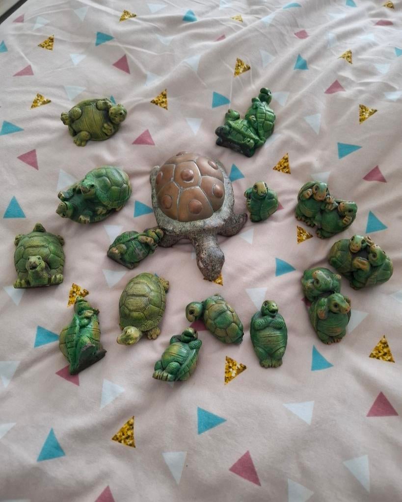 15 schildpadden beeldjes, Enlèvement ou Envoi, Comme neuf, Animal