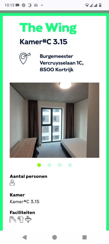 Studio/chambre à Courtrai, Immo, Appartements & Studios à louer, Moins de 20 m², Province de Flandre-Occidentale