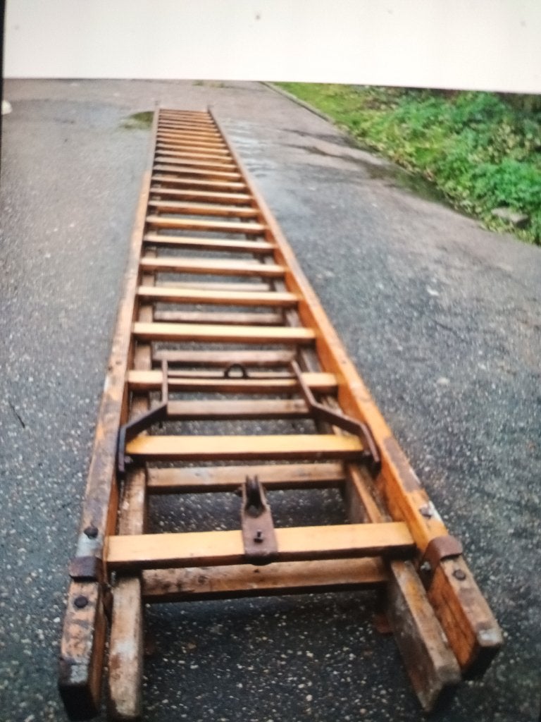houten ladder 10 meter, Ophalen, Gebruikt, Ladder, Opvouwbaar of Inschuifbaar