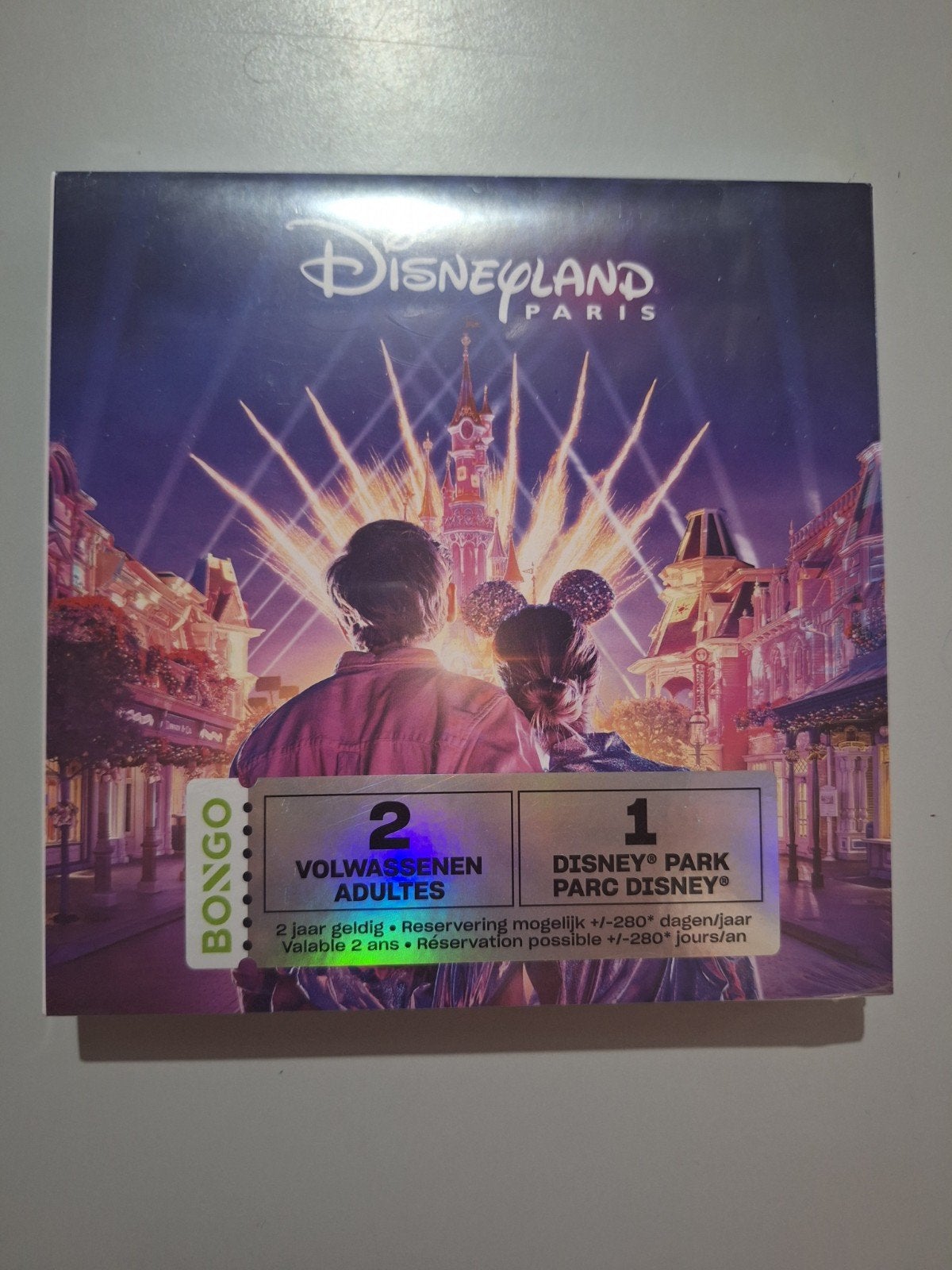 bongo bon Disneyland Parijs 1 park 2 volwassenen, Twee personen, Ticket of Toegangskaart