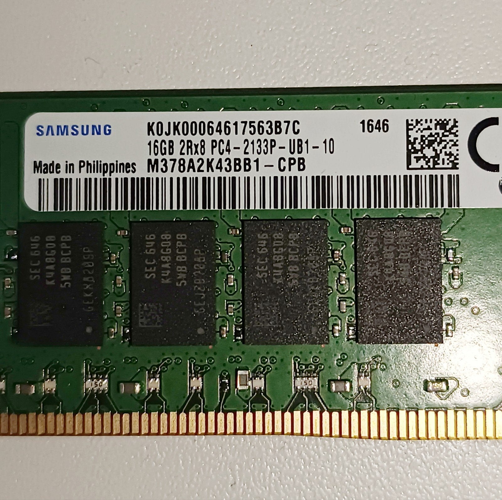 Barrette RAM Samsung 16 Go DDR4 2133 MHz, Enlèvement, DDR4