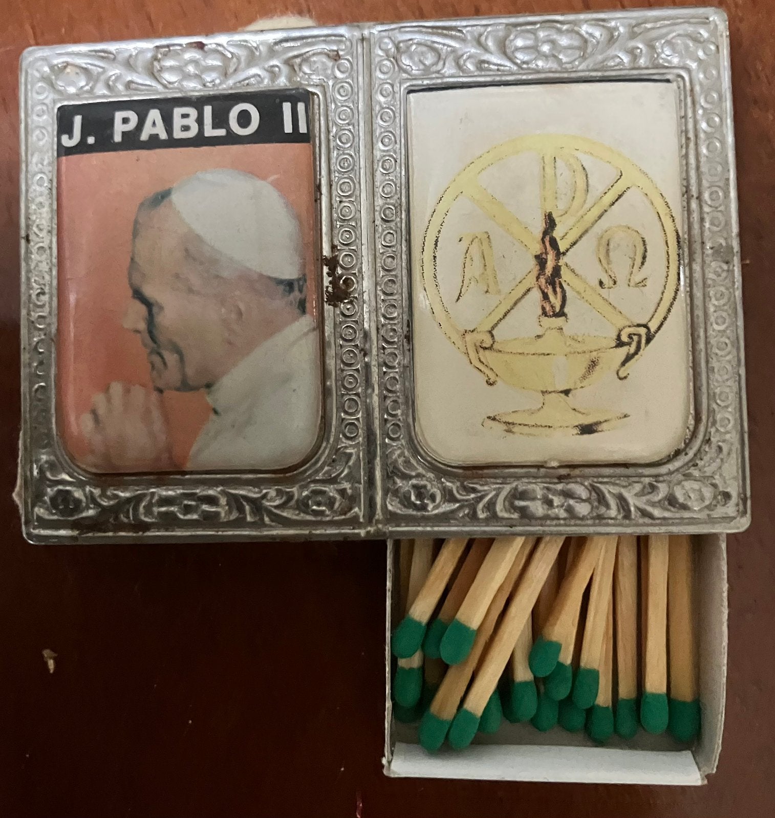 Lucifers etui (oud) in metaal 8x5,5cm., Enlèvement