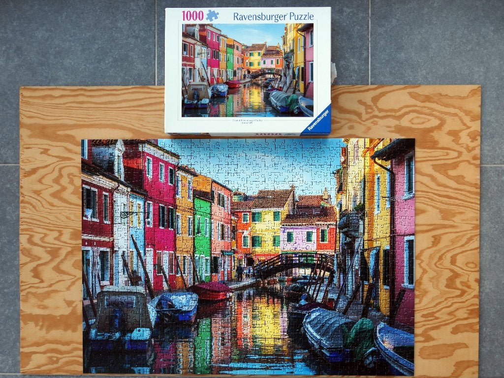 Puzzle 1000 pièces Ravensburger - Burano, Venise, Italie, Enlèvement ou Envoi, 500 à 1500 pièces, Comme neuf, Puzzle