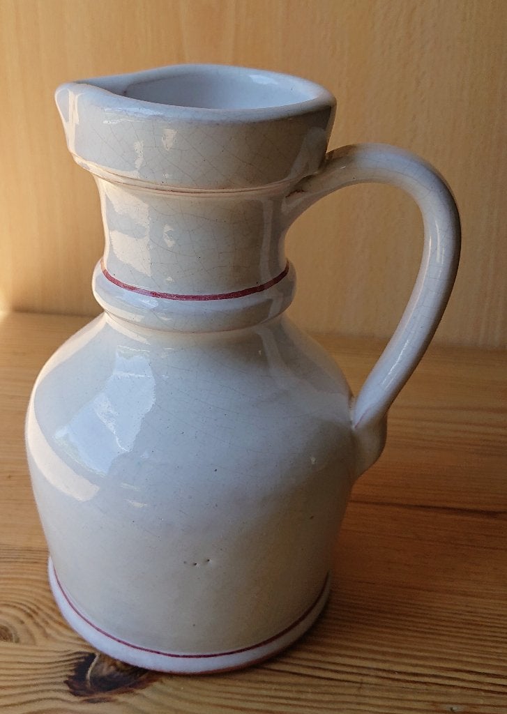 handgemaakte karaf Portugees hoogte 18 cm, Ophalen of Verzenden, Zo goed als nieuw, Aardewerk, Overige typen