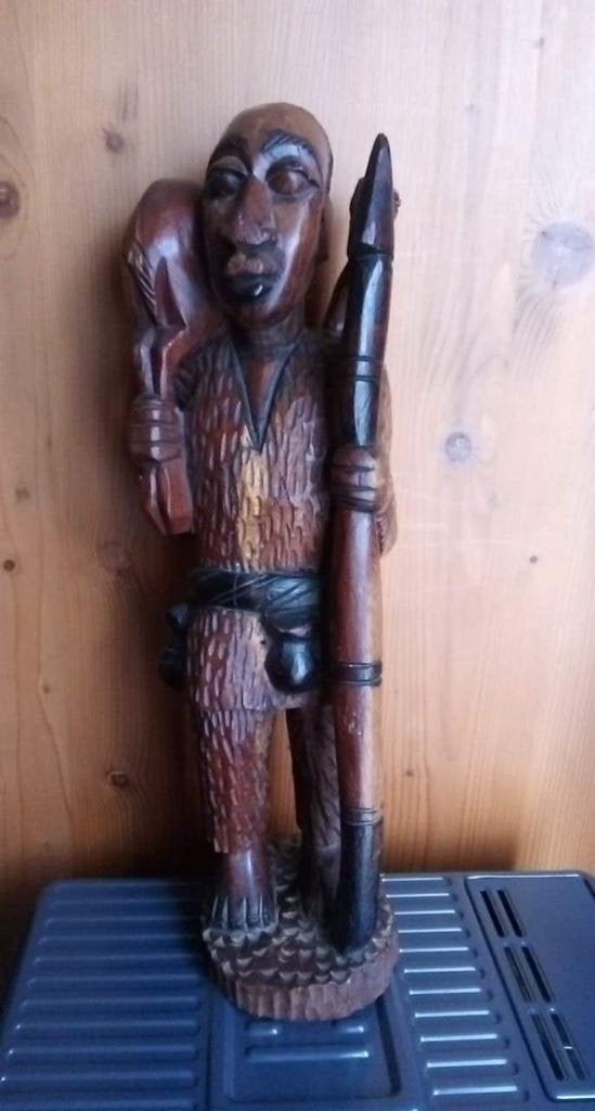 Antiek Beeld, Antiek en Kunst, Ophalen of Verzenden, 20 - 50 cm, Beeld, Hout