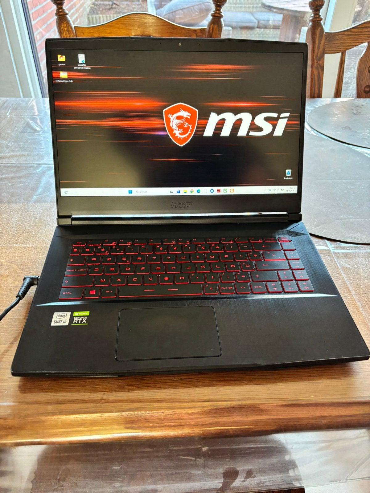 MSI GF65 Thin 10UE Gaming Laptop–RTX 3060–16GB RAM–512GB SSD, Ophalen, Met videokaart, 2 tot 3 Ghz, 15 inch