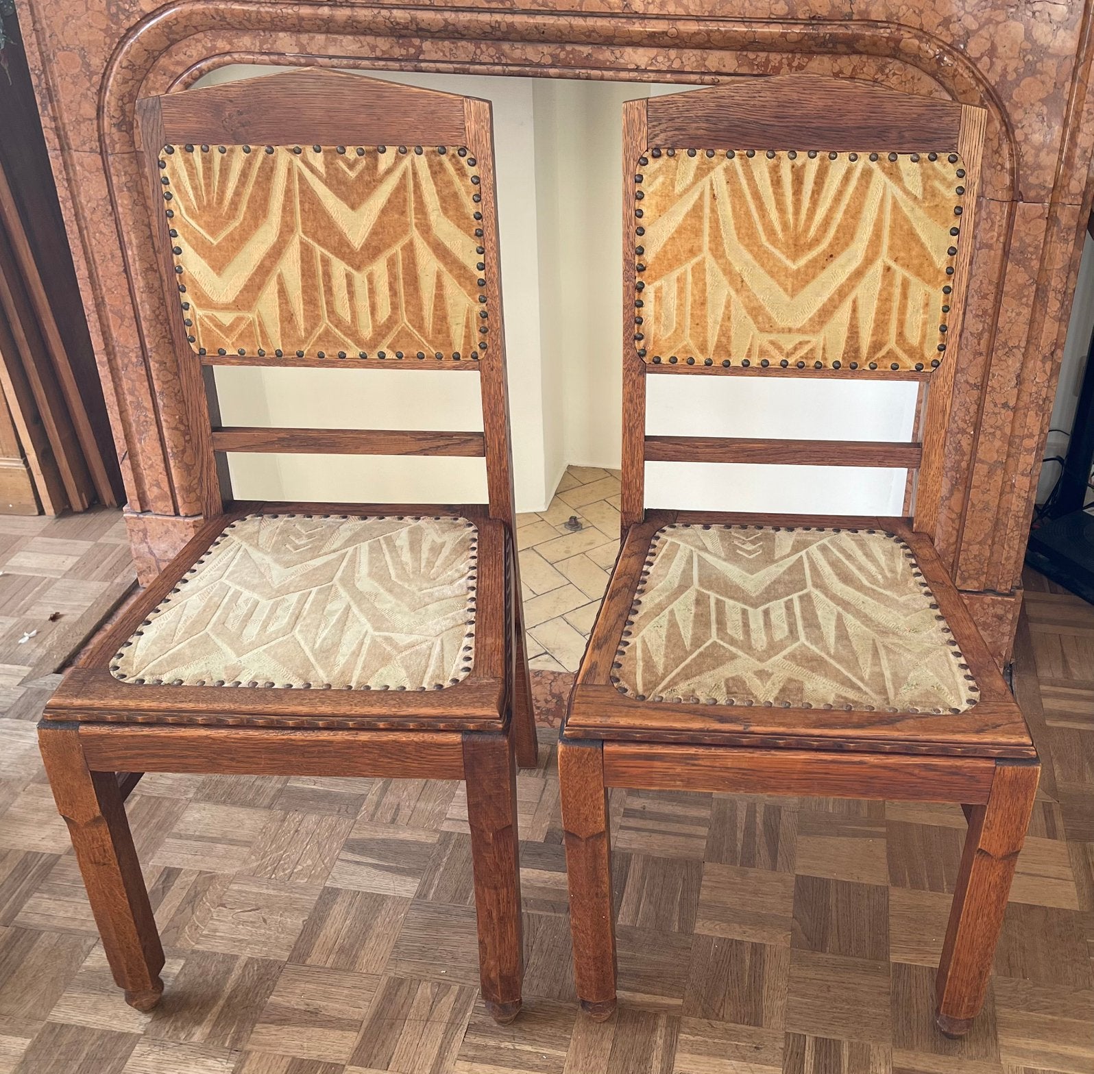 Paire de chaises de l’Ecole Art déco d’Amsterdam 1920-30, Enlèvement