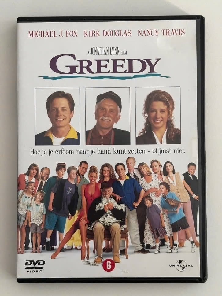 DVD Greedy (1994) Michael J. Fox Kirk Douglas, Ophalen of Verzenden, Engels, Nederlands