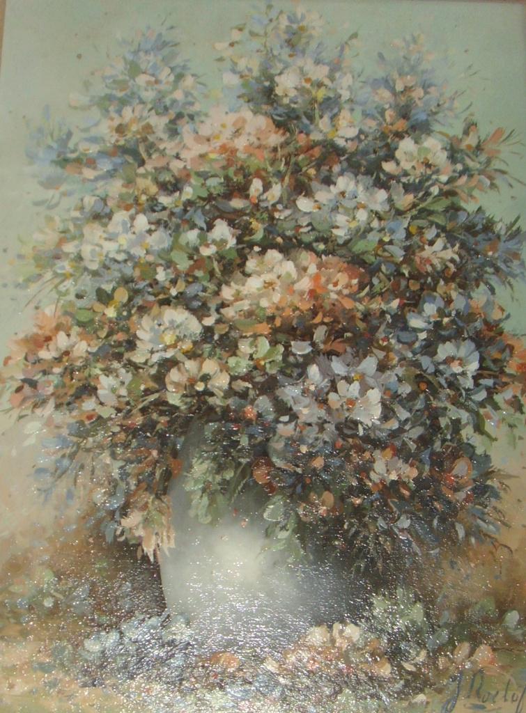 Peinture de fleurs dans un style impressionniste J. Roelofs, Enlèvement ou Envoi
