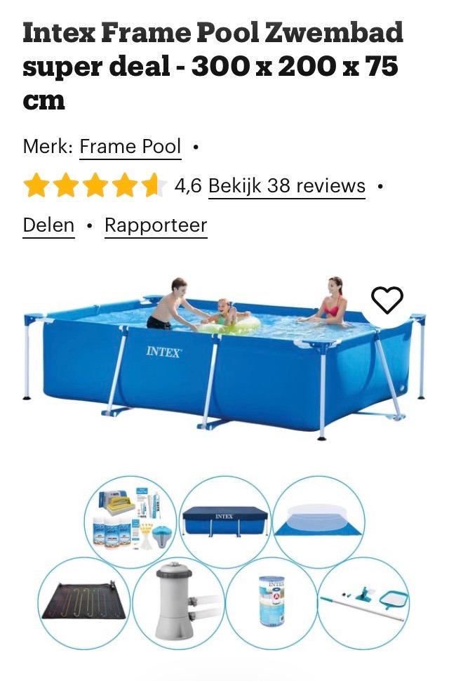 Zwembad, Ophalen, Gebruikt, Opzetzwembad, 200 tot 400 cm