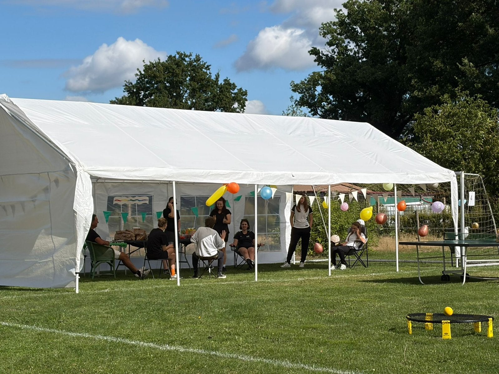 Grote partytent 5m op 10m, Ophalen, Gebruikt, Opvouwbaar, Partytent