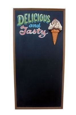 Menubord ijs - beschrijfbaar - 80 cm - icecream, Verzamelen, Ophalen, Nieuw