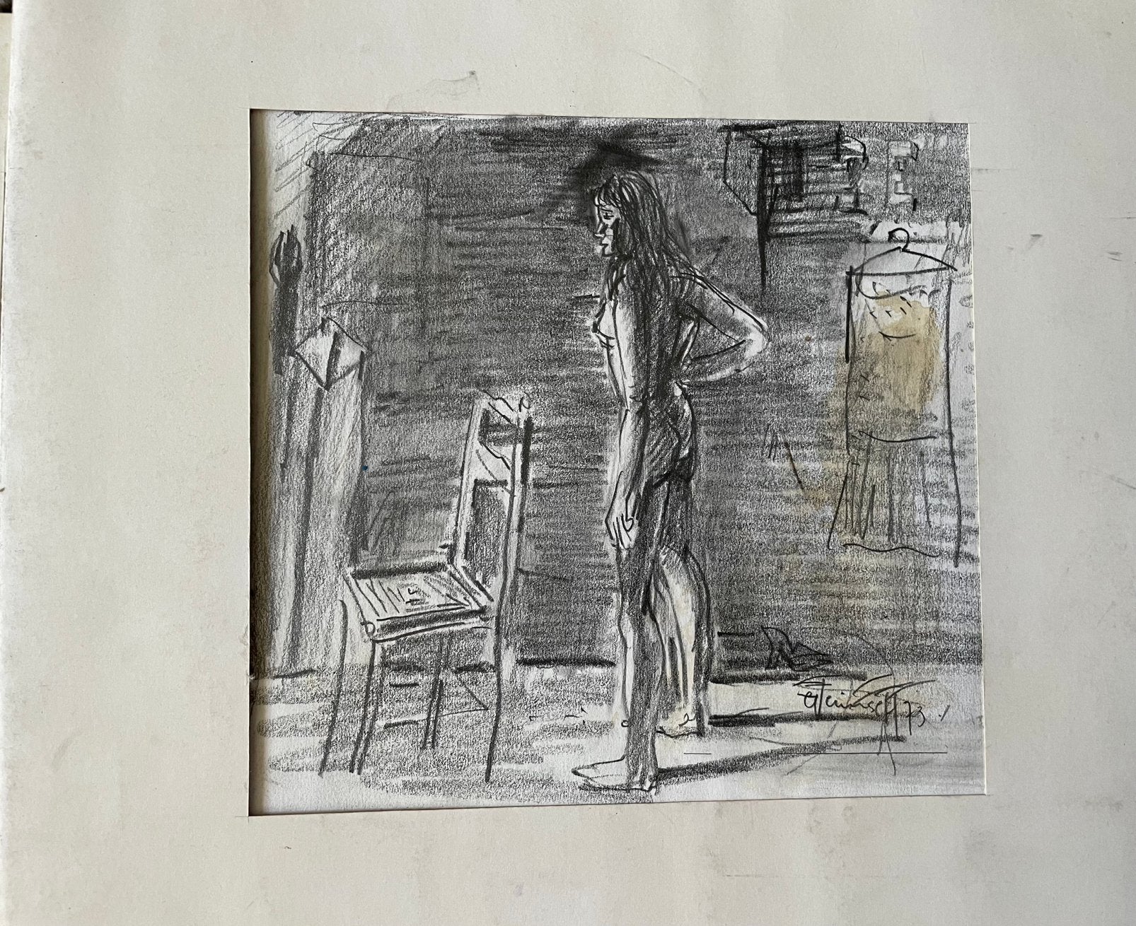 Godfried Vervisch, Antiquités & Art, Enlèvement, Dessin, Dessin au crayon, Signé