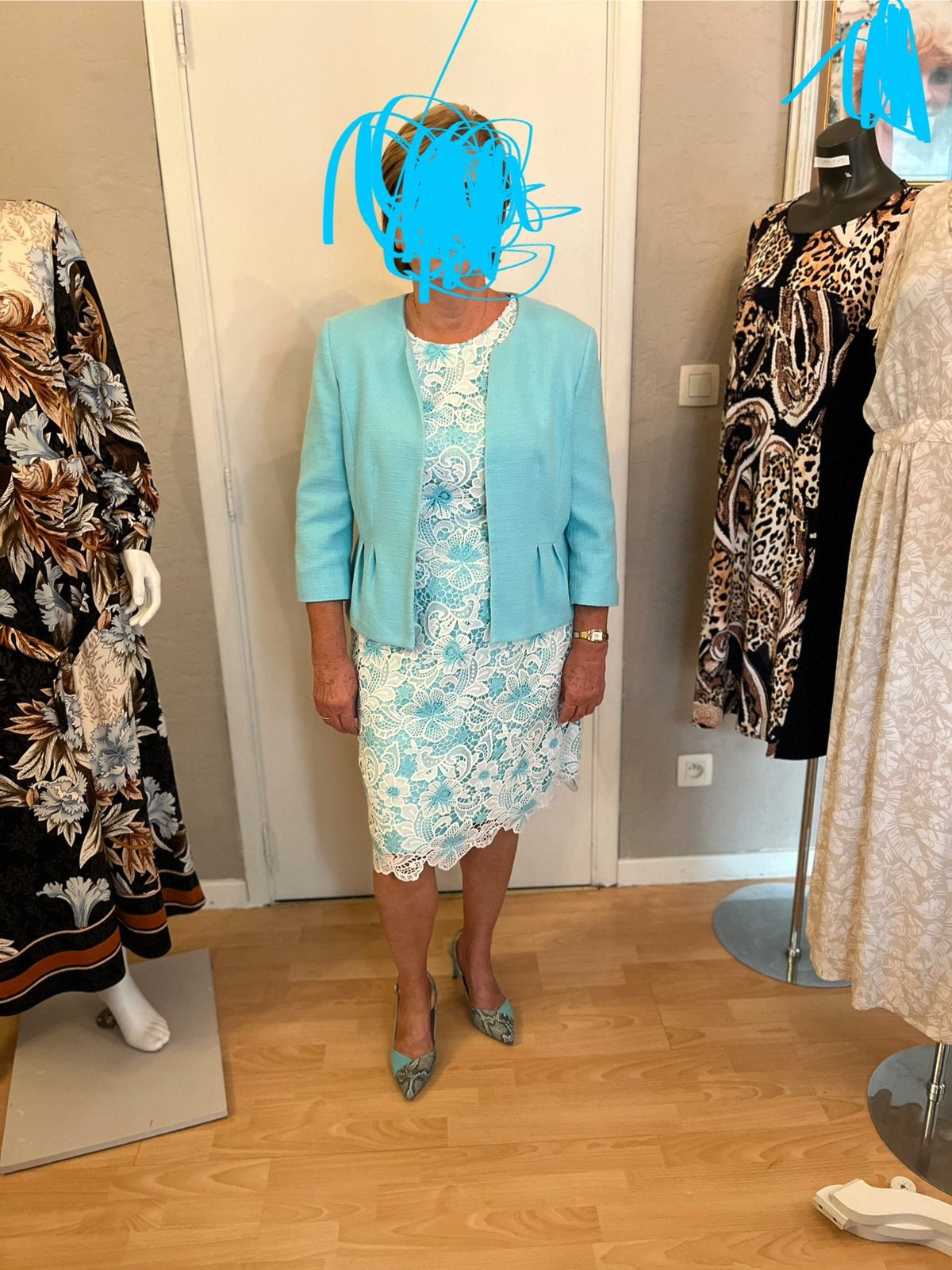 Stijlvol gevoerd ensemble van Precis Nieuwstaat, Kleding | Dames, Ophalen of Verzenden, Zo goed als nieuw