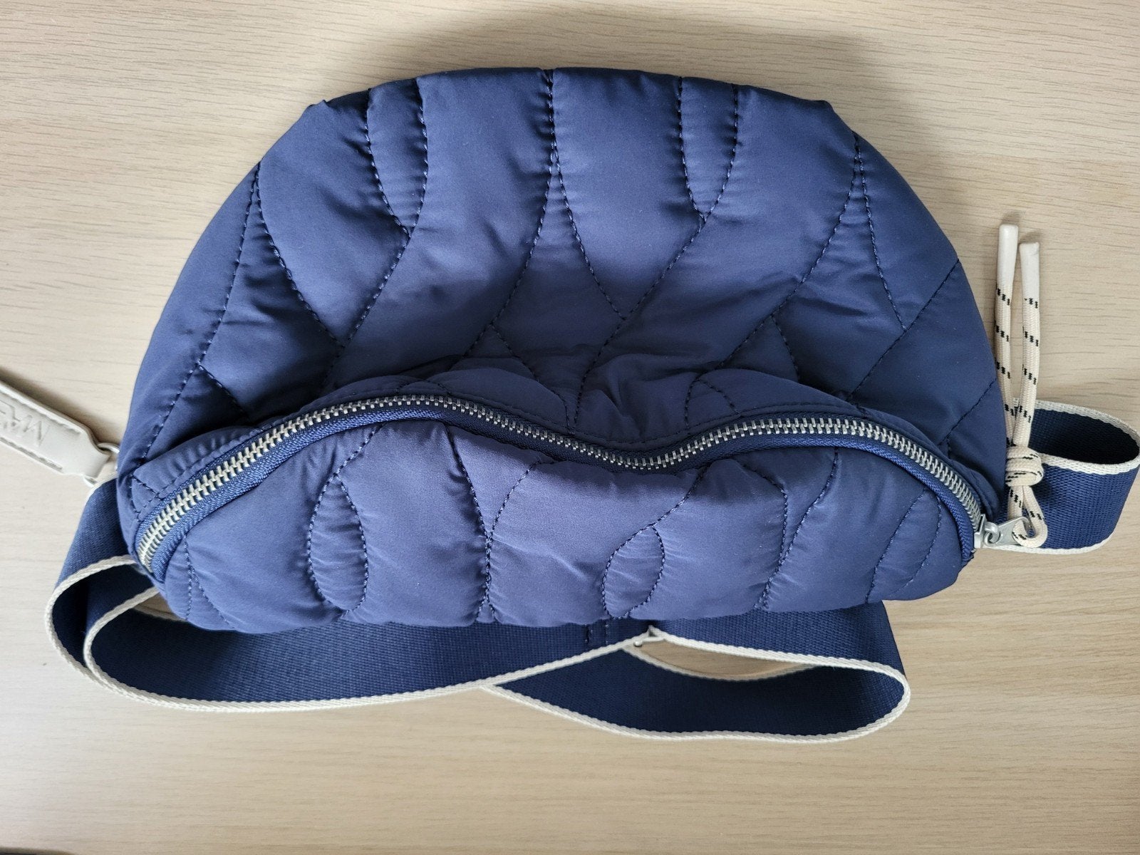 Heuptas - schoudertas MAE donkerblauw/beige, Handtassen en Accessoires, Ophalen of Verzenden, Zo goed als nieuw, Blauw, Overige merken