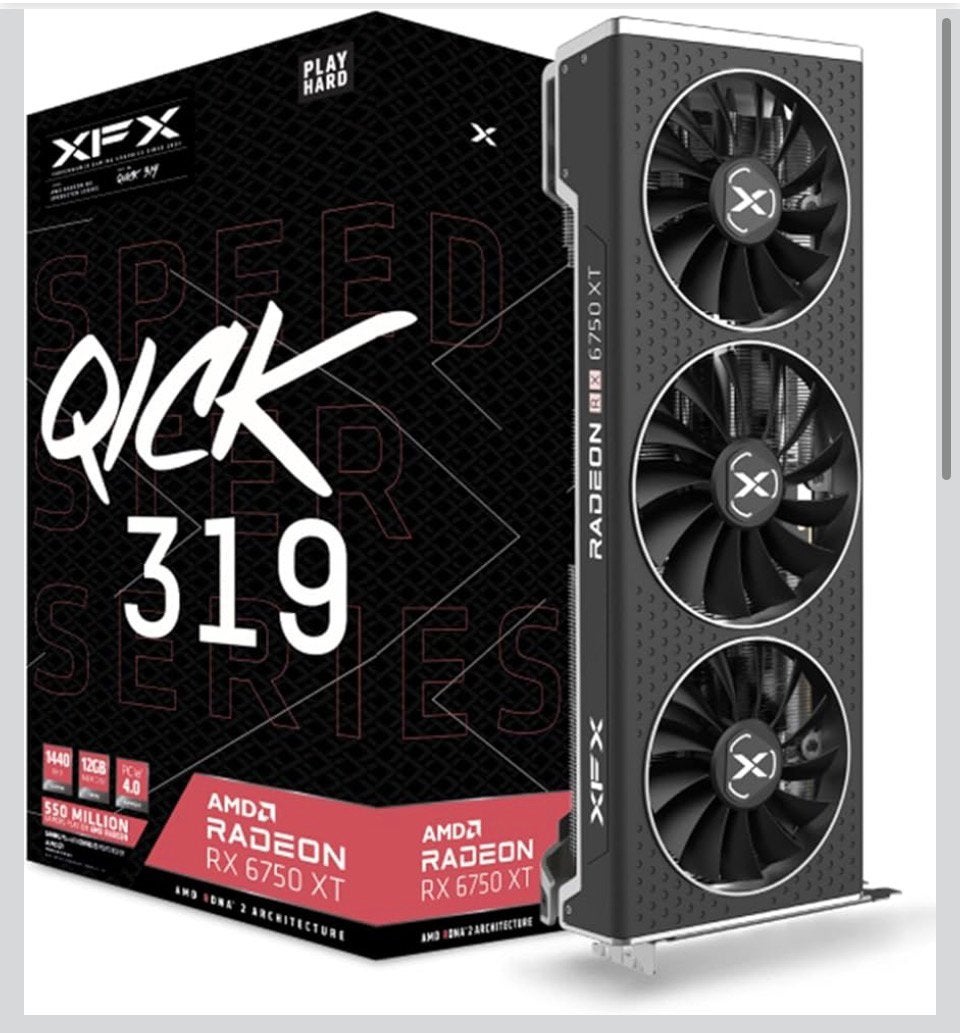 6750 xt 12gb XFX Speedster QICK319 Radeon, Informatique & Logiciels, Cartes vidéo, AMD, GDDR6, Enlèvement, Utilisé