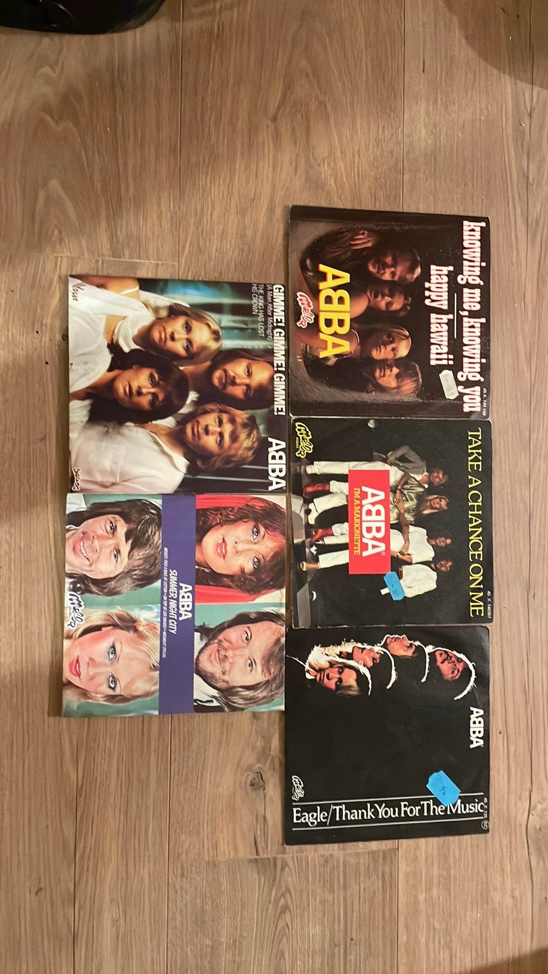 Lot de 5 vinyles 45T d'époque – ABBA, Enlèvement ou Envoi, Comme neuf