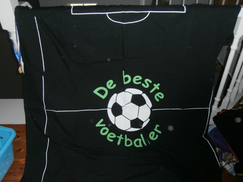 De beste voetballer eenpersoonsdekbed + kussensloop, Ophalen of Verzenden, Gebruikt