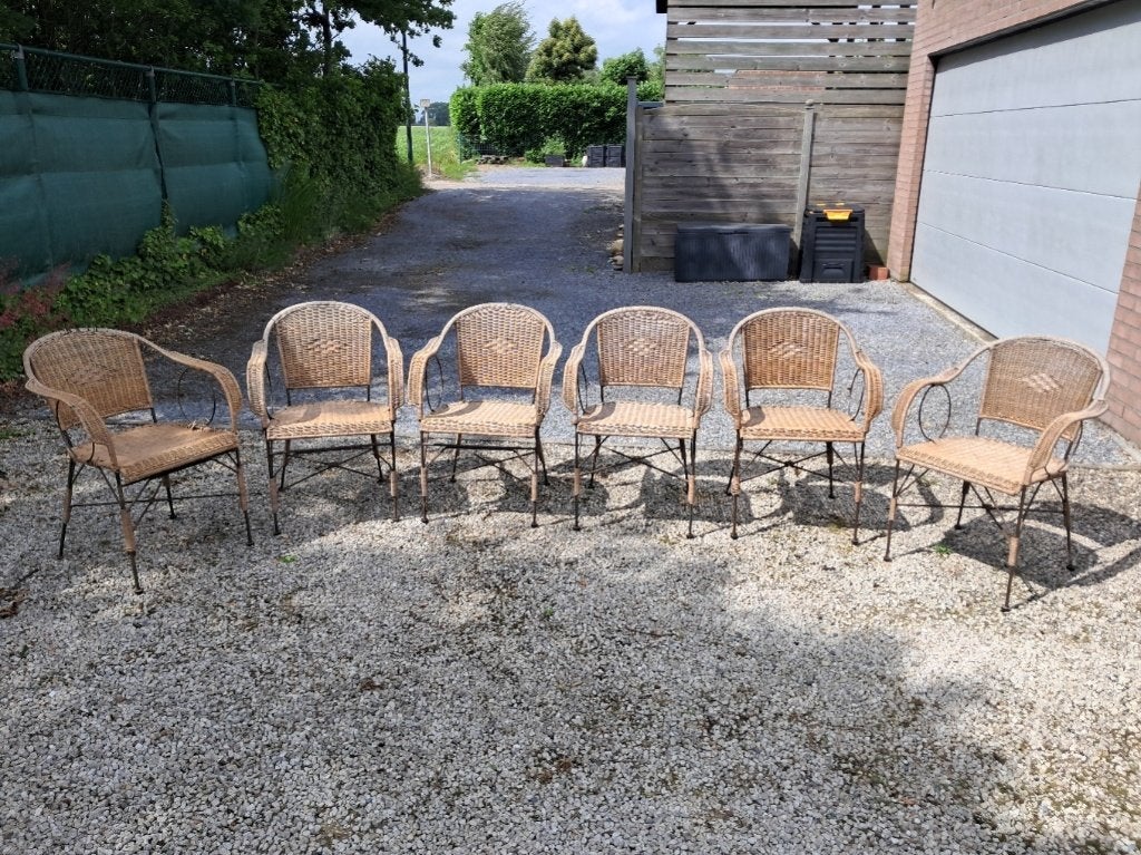 tuinstoelen, Tuin en Terras, Tuinstoelen, Ophalen, Gebruikt, Rotan, Stapelbaar