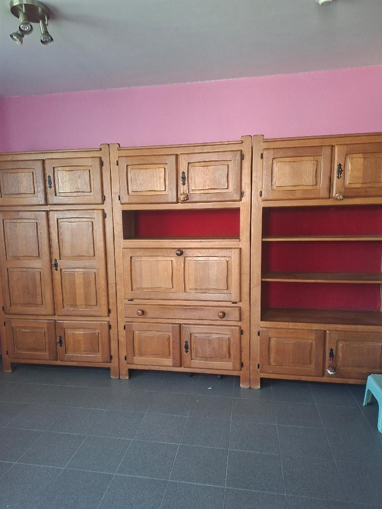 Wandkast, Huis en Inrichting, Kasten | Wandmeubels, Ophalen, Gebruikt, Eikenhout, Met deur(en)