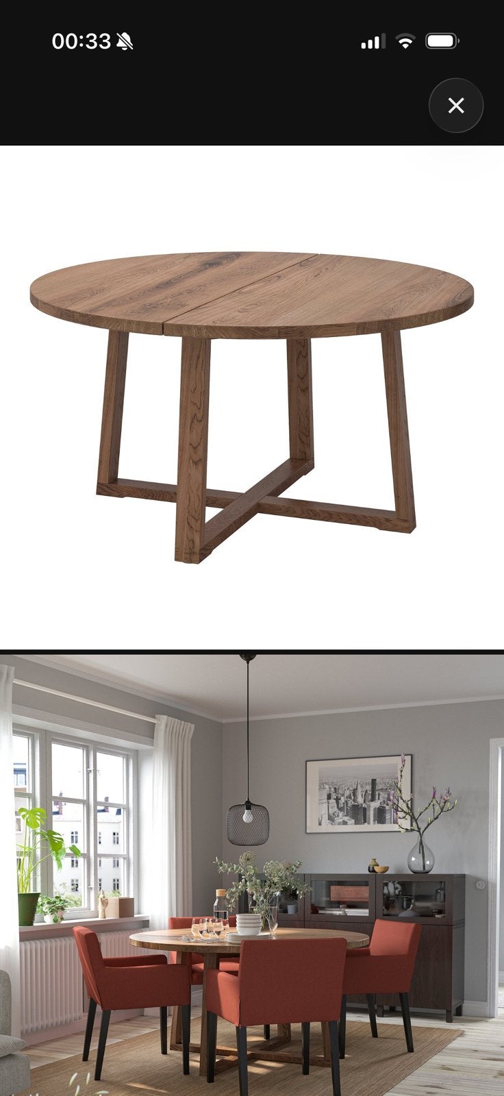 Morbylanga round table, Maison & Meubles, Enlèvement, Comme neuf