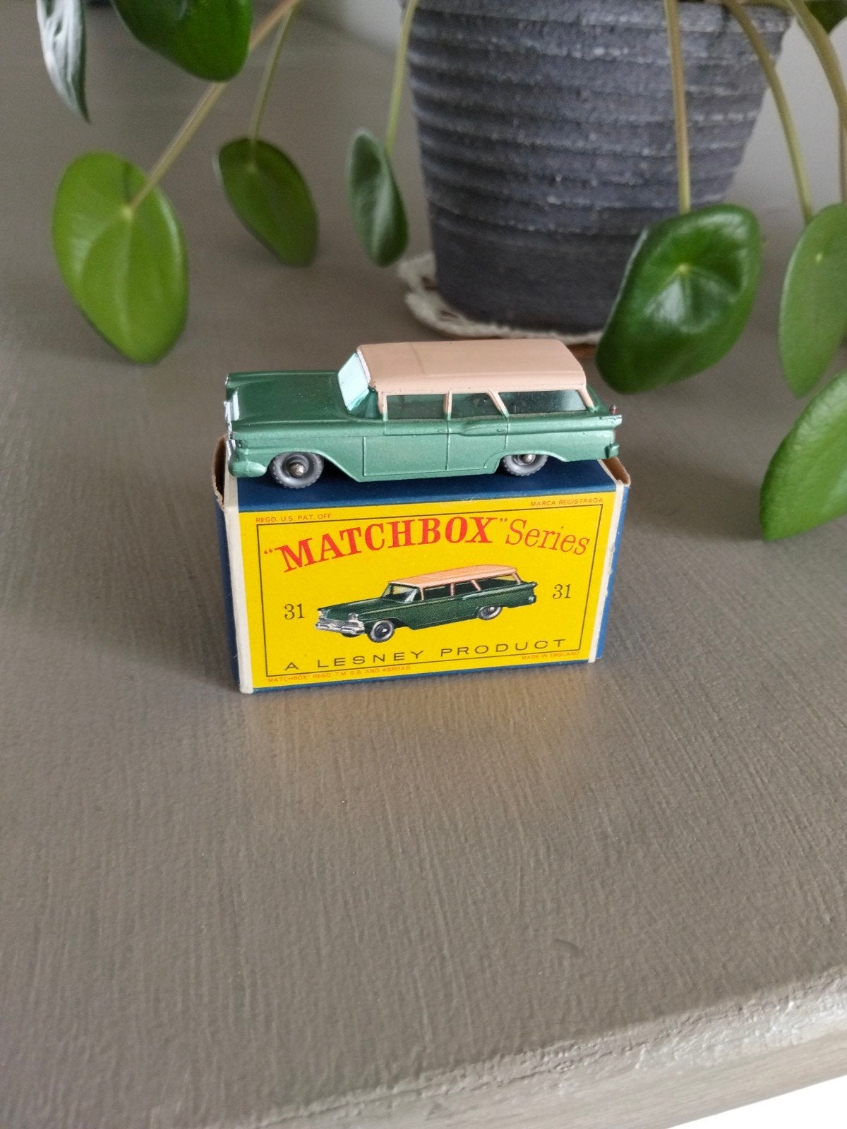 matchbox RARE D-BOX nr31B Ford Fairlane wagon Lesney MOKO, Hobby en Vrije tijd, Ophalen of Verzenden