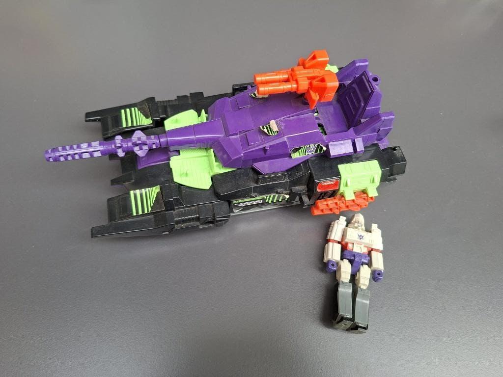 G1 - transformers, Hasbro '90, Neutro-fusion tank + megatron, Verzamelen, G1, Ophalen of Verzenden, Gebruikt, Decepticons