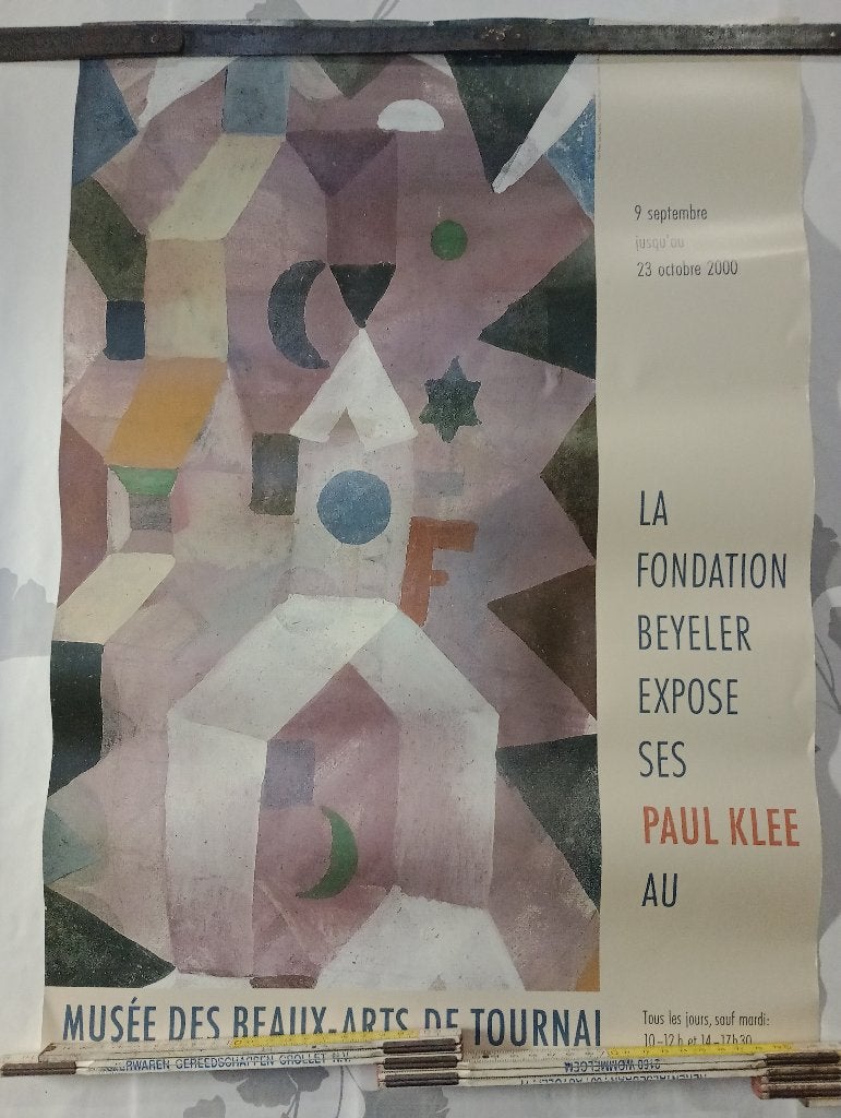 Affiche Expo Paul Klee Tournai 2000 Beyeler 60x42cm, Enlèvement ou Envoi