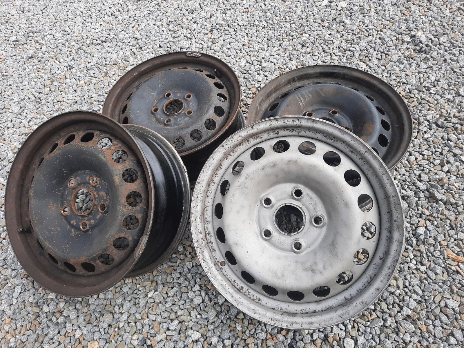 4 Jantes acier 15' pour VW Audi Skoda et modèles apparentés, Enlèvement, Utilisé
