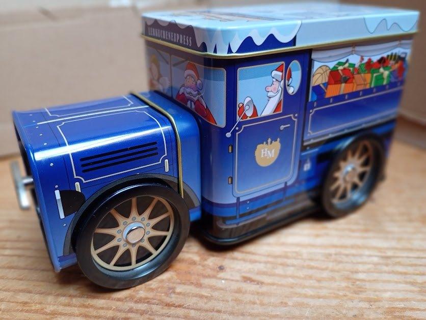 Nostalgisch Blikken Kerst-Muziekdoosje "Lebkuchen-Express", Antiek en Kunst, Curiosa en Brocante, Ophalen of Verzenden