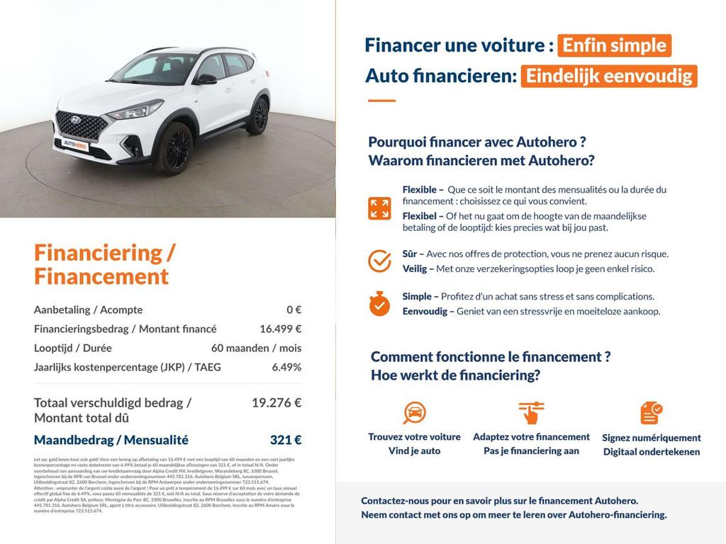 Hyundai Tucson 1.6 N-Line 2WD (année de construction 2020), 177 g/km, Achat, Euro 6, 1648 kg
