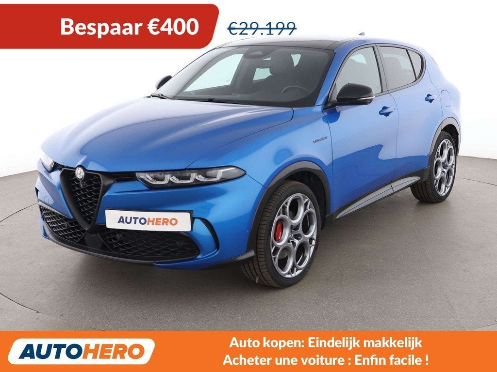 Alfa Romeo Tonale 1.3 Plug-in Hybrid Veloce AWD, Autos, Alfa Romeo, Cuir, Achat, Euro 6, Noir