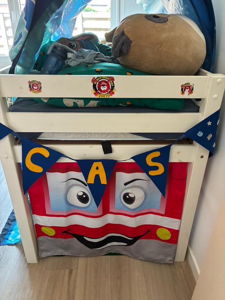Halfhoogslaper 90x200, Ophalen, Zo goed als nieuw, Halfhoogslaper