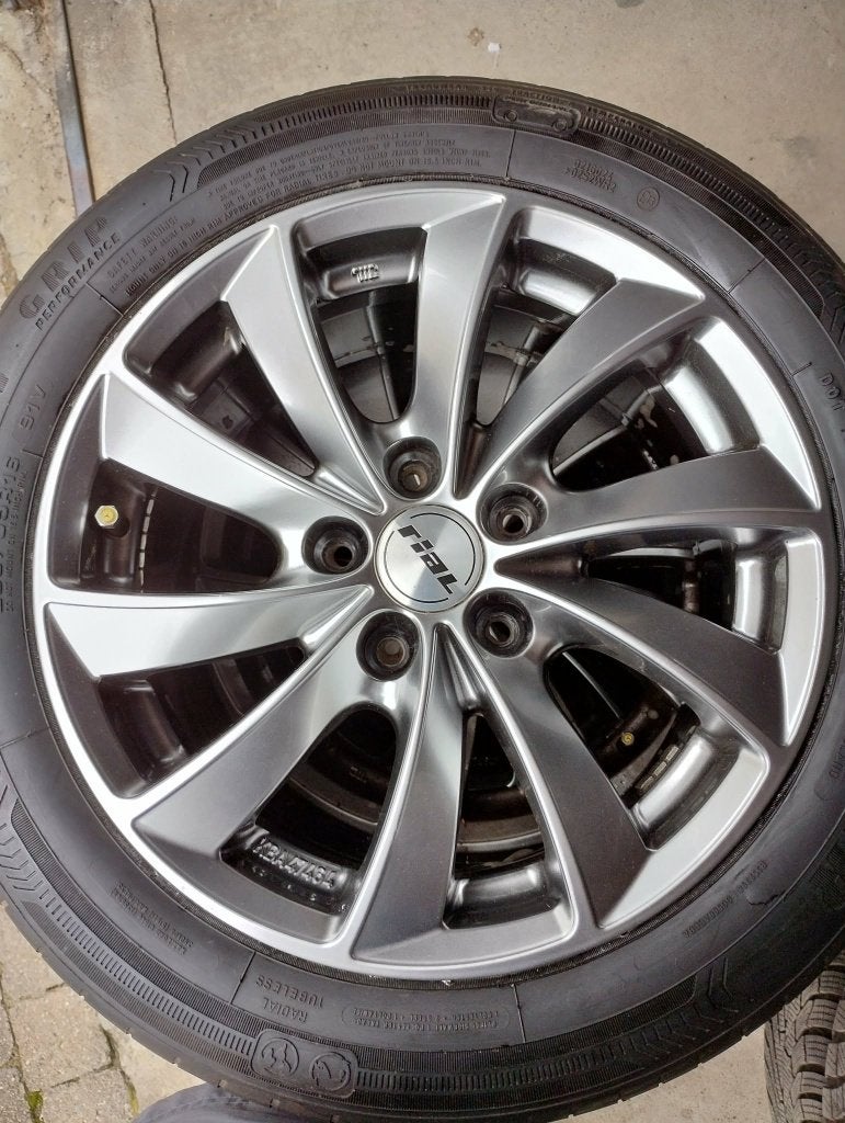 4 jantes avec pneus "été" usagés, Ophalen, Gebruikt, 16 inch, Band(en)