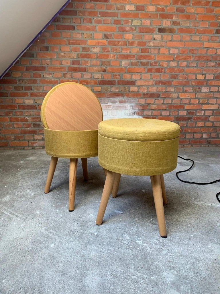 Bijzet tafeltjes, Huis en Inrichting, Minder dan 55 cm, Rond, Zo goed als nieuw, Hout